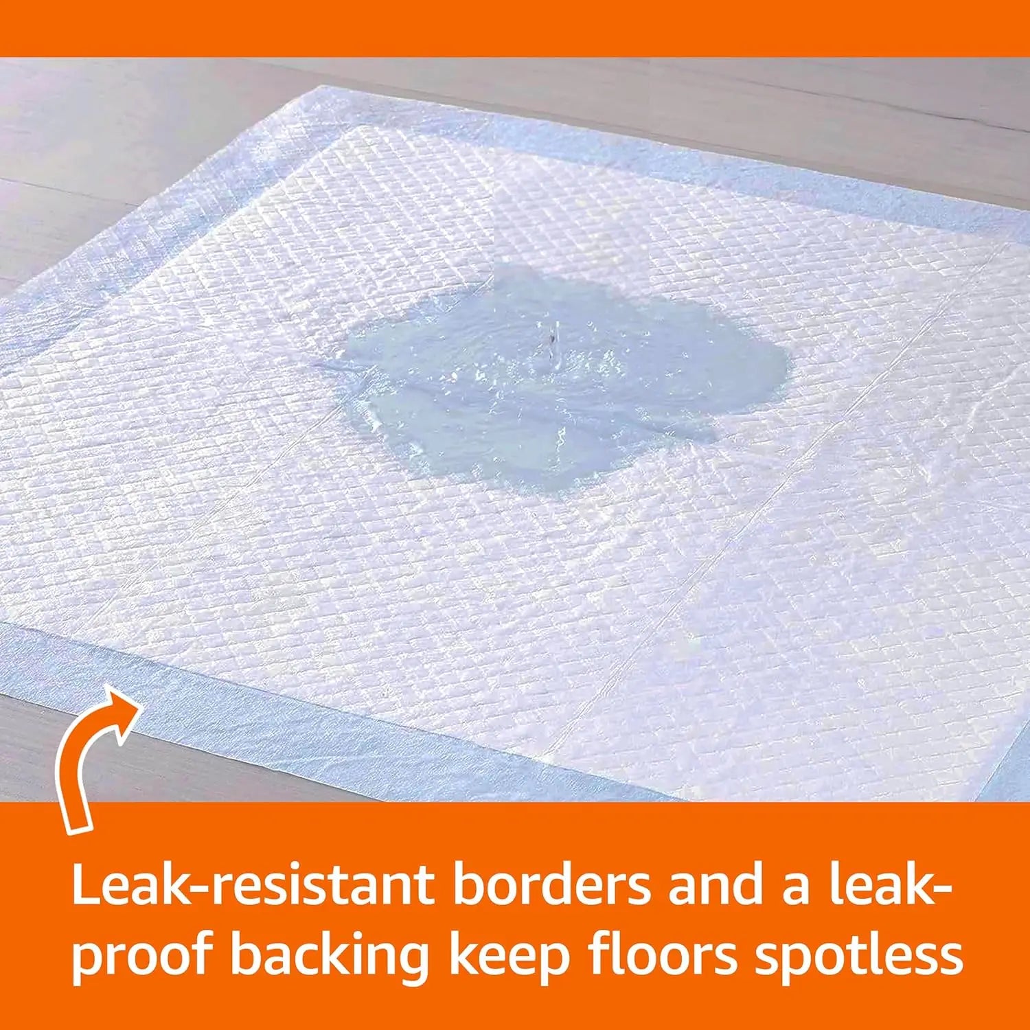 Basics Dog and Puppy Pee Pads, 5-Layer Leak-Proof Super Absorbet