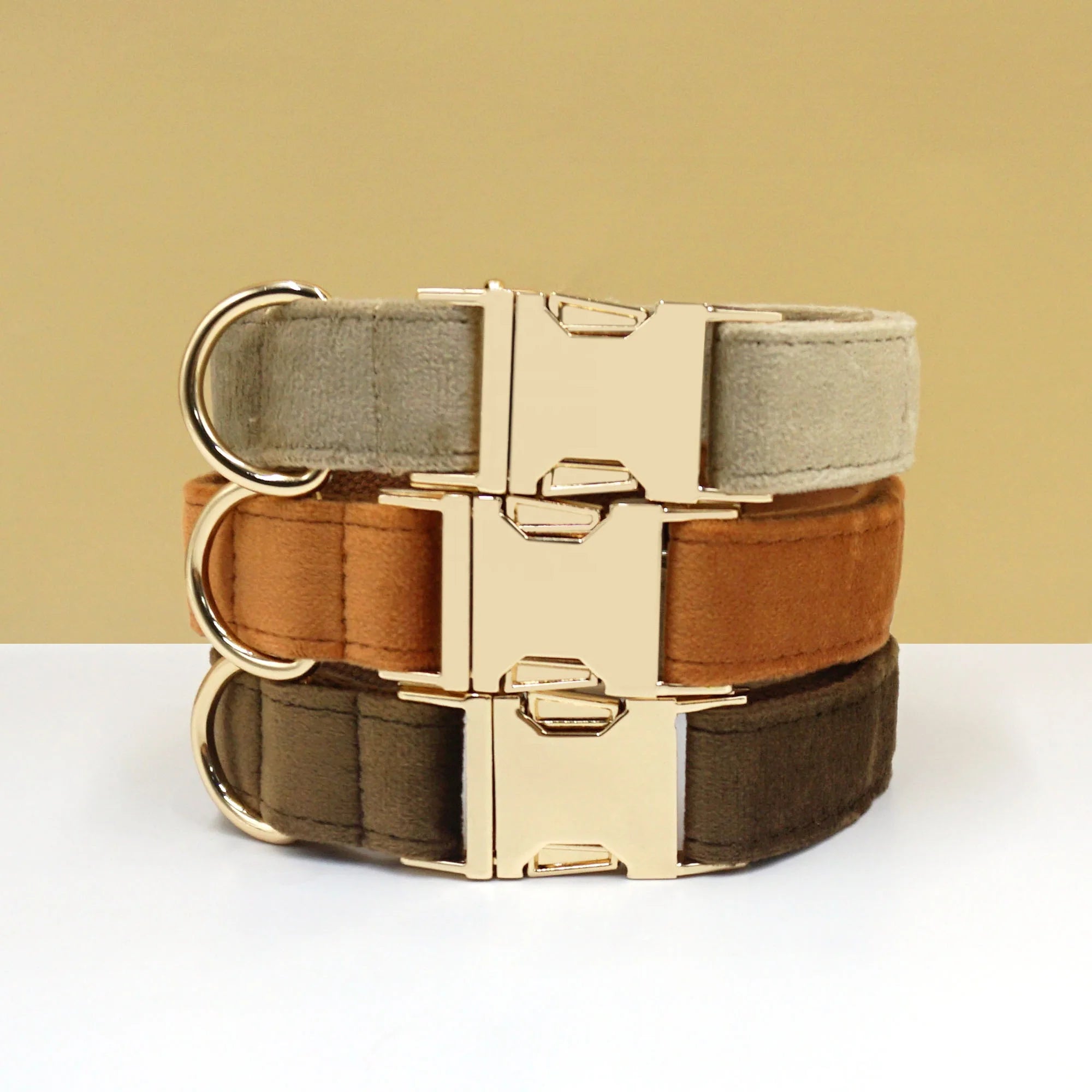 Luxury Velvet Dog Collar With Name