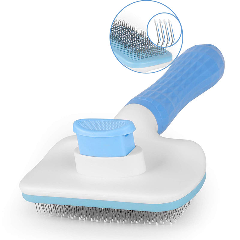 Self-Cleaning Dog Brush with Hair Release Button