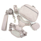 Corduroy Dog Harness Set 5-in-1