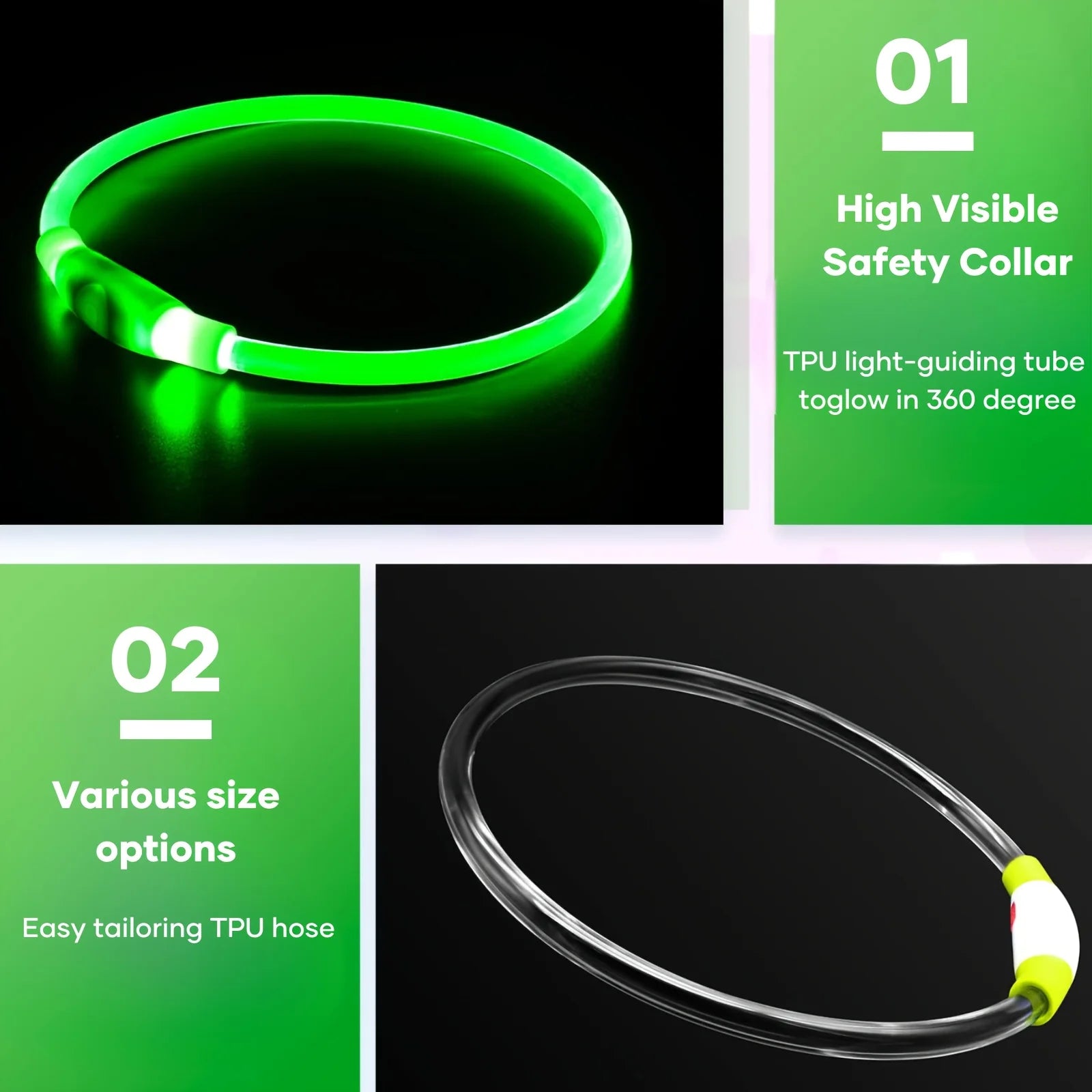 Rechargeable Dog LED Light Collar