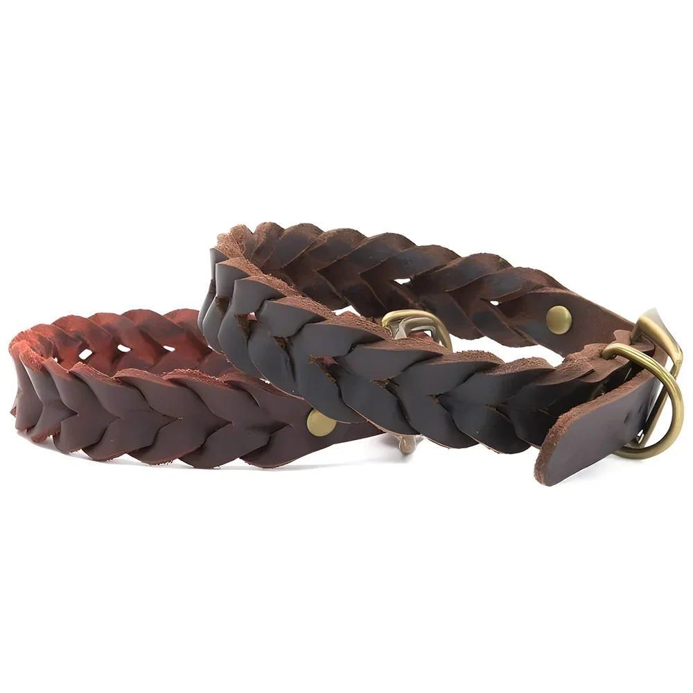 Braided Leather Collar