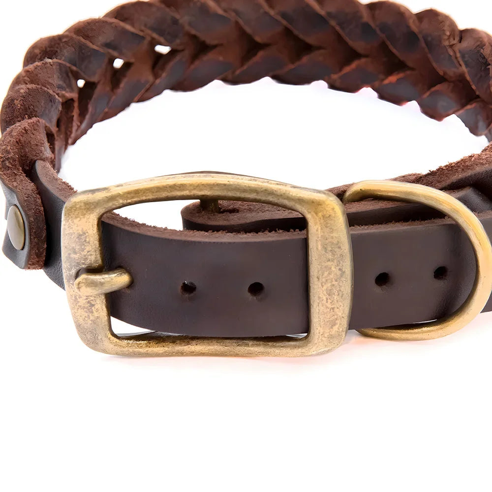 Braided Leather Collar