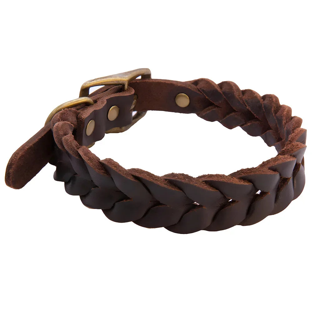 Braided Leather Collar