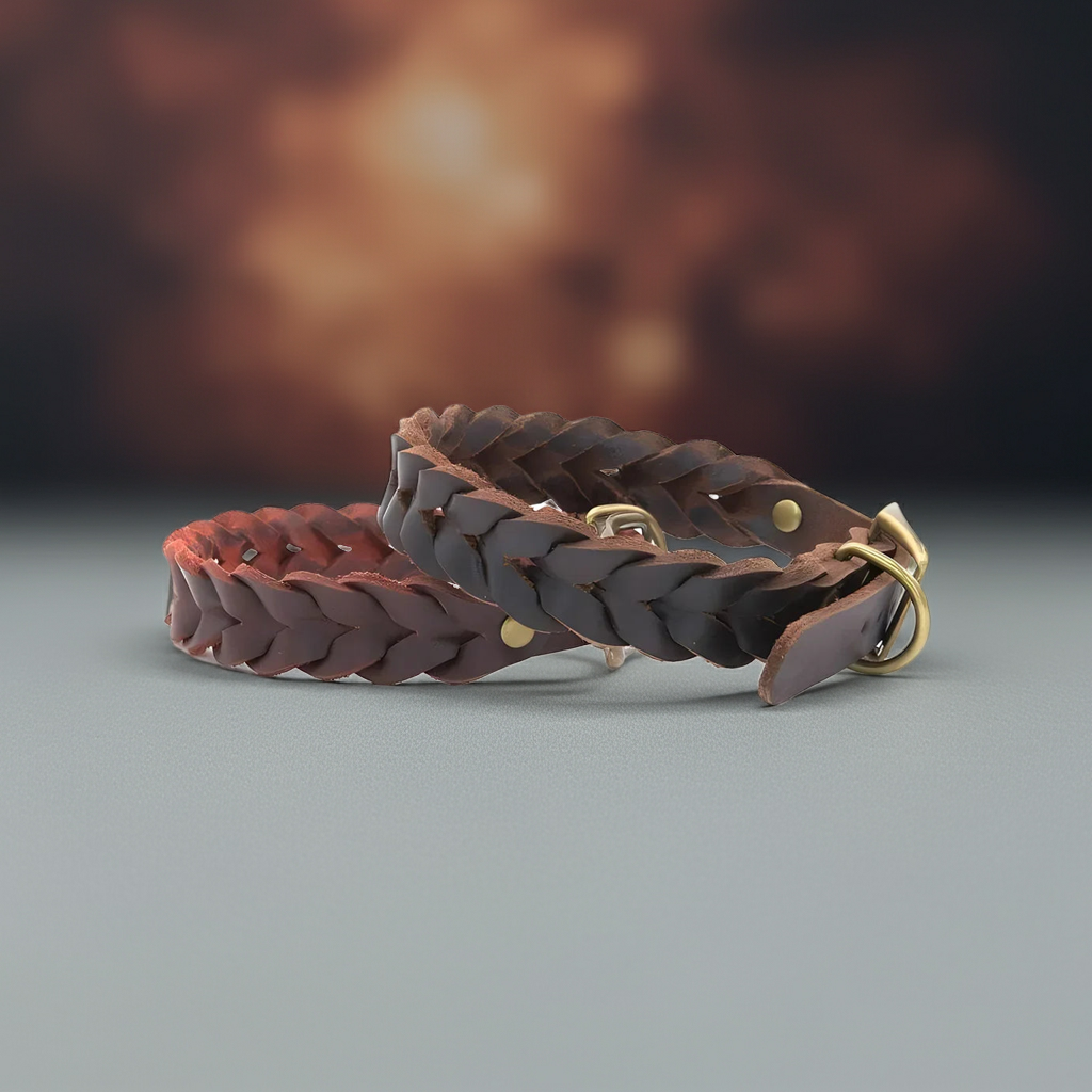 Braided Leather Collar